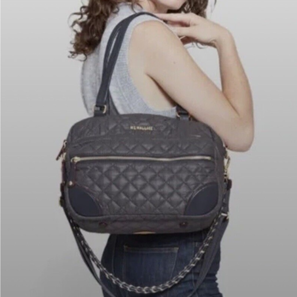 MZ Wallace Crosby Bag with Gold Accents